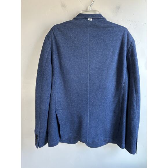 Todd Snyder Mayfair Fit Italian Knit Blazer Mens 40R Blue Cotton Sport Coat - Picture 2 of 12